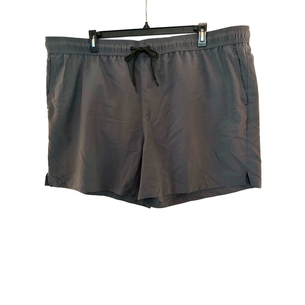 George Swim Shorts Mens 3XL Grey NEW Above The Knee Mesh Lined Drawstring Trunks - Picture 1 of 10
